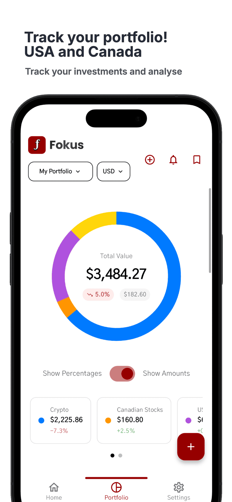 Fokus: AI Portfolio Tracker screenshot 1