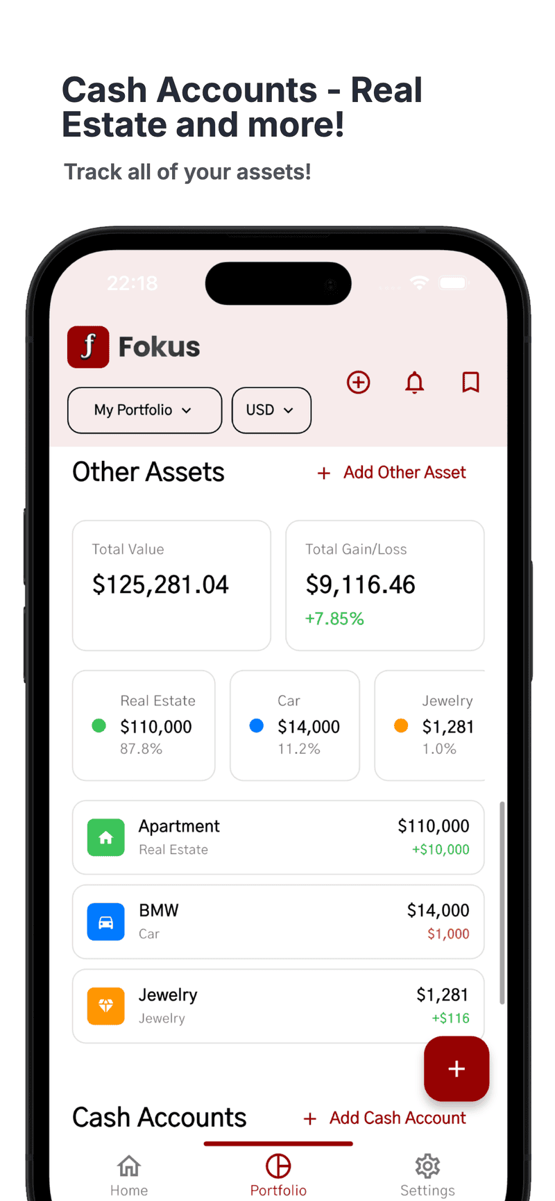 Fokus: AI Portfolio Tracker screenshot 3